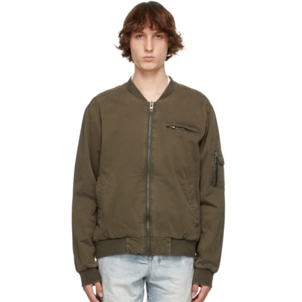 KSUBI Kreator Bomber Jacket in Green Khaki